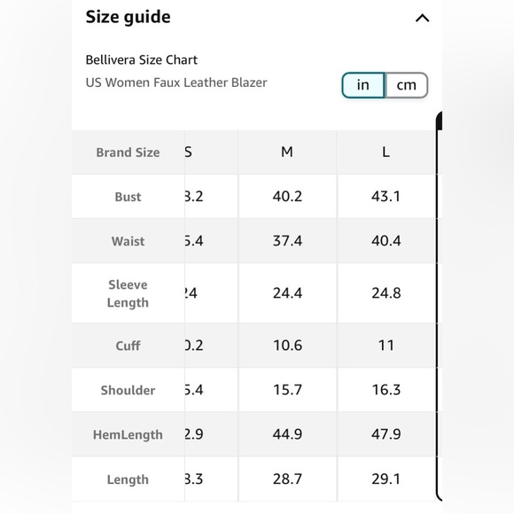 Bellivera Women’s Faux Leather Oversized Shacket, L - Picture 6 of 6